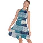 Lego, Background, Dots Sleeveless Halter Neck A-Line Dress