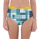 Lego, Background, Dots Reversible High-Waist Bikini Bottoms