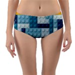 Lego, Background, Dots Reversible Mid-Waist Bikini Bottoms