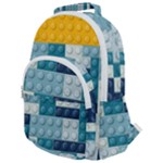 Lego, Background, Dots Rounded Multi Pocket Backpack