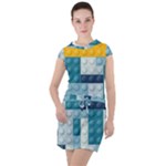 Lego, Background, Dots Drawstring Hooded Dress