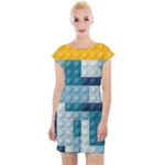 Lego, Background, Dots Cap Sleeve Bodycon Dress