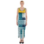 Lego, Background, Dots Fitted Maxi Dress