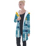 Lego, Background, Dots Longline Hooded Cardigan