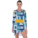 Lego, Background, Dots Asymmetric Cut-Out Shift Dress