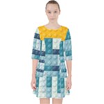 Lego, Background, Dots Quarter Sleeve Pocket Dress