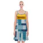 Lego, Background, Dots Spaghetti Strap Velvet Dress