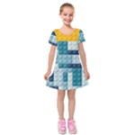 Lego, Background, Dots Kids  Short Sleeve Velvet Dress