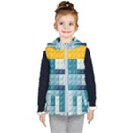 Lego, Background, Dots Kids  Hooded Puffer Vest