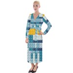 Lego, Background, Dots Velvet Maxi Wrap Dress