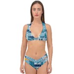 Lego, Background, Dots Double Strap Halter Bikini Set