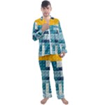 Lego, Background, Dots Men s Long Sleeve Satin Pajamas Set