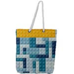 Lego, Background, Dots Full Print Rope Handle Tote (Large)