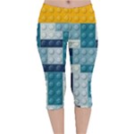 Lego, Background, Dots Velvet Capri Leggings 