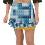 Lego, Background, Dots Fishtail Mini Chiffon Skirt