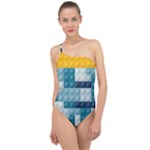 Lego, Background, Dots Classic One Shoulder Swimsuit