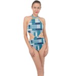 Lego, Background, Dots Halter Side Cut Swimsuit