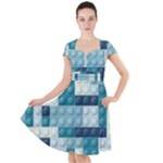 Lego, Background, Dots Cap Sleeve Midi Dress