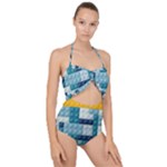 Lego, Background, Dots Scallop Top Cut Out Swimsuit