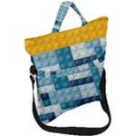 Lego, Background, Dots Fold Over Handle Tote Bag