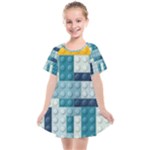 Lego, Background, Dots Kids  Smock Dress