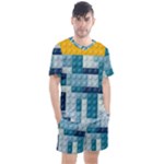 Lego, Background, Dots Men s Mesh T-Shirt and Shorts Set