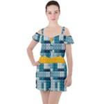 Lego, Background, Dots Ruffle Cut Out Chiffon Playsuit