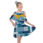 Lego, Background, Dots Kids  Shoulder Cutout Chiffon Dress