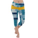 Lego, Background, Dots Lightweight Velour Capri Yoga Leggings