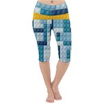 Lego, Background, Dots Lightweight Velour Cropped Yoga Leggings