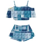 Lego, Background, Dots Kids  Off Shoulder Skirt Bikini