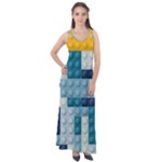 Lego, Background, Dots Sleeveless Velour Maxi Dress