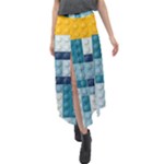 Lego, Background, Dots Velour Split Maxi Skirt