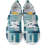 Lego, Background, Dots Men s Velcro Strap Shoes