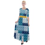 Lego, Background, Dots Half Sleeves Maxi Dress