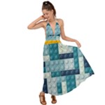 Lego, Background, Dots Backless Maxi Beach Dress