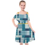 Lego, Background, Dots Kids  Cut Out Shoulders Chiffon Dress