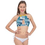 Lego, Background, Dots Cross Front Halter Bikini Top