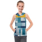 Lego, Background, Dots Kids  Sleeveless Hoodie