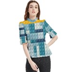 Lego, Background, Dots Frill Neck Blouse