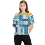 Lego, Background, Dots One Shoulder Cut Out T-Shirt