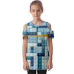 Lego, Background, Dots Fold Over Open Sleeve Top