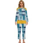 Lego, Background, Dots Womens  Long Sleeve Lightweight Pajamas Set