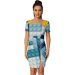 Lego, Background, Dots Fitted Knot Split End Bodycon Dress