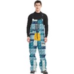 Lego, Background, Dots Men s Front Zip Ski And Snowboard Bib Pants