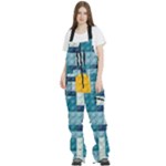 Lego, Background, Dots Women s Front Zip Ski And Snowboard Bib Pants