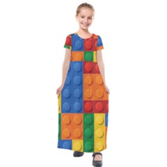 Kids  Short Sleeve Maxi Dress 