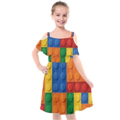 Kids  Cut Out Shoulders Chiffon Dress 