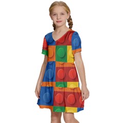 Kids  Short Sleeve Tiered Mini Dress 