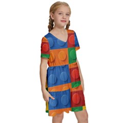 Kids  Short Sleeve Tiered Mini Dress 